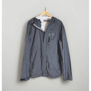 Paradox Men's Water Resistant Breathable Hooded Rain Jacket Size M Heather Gray